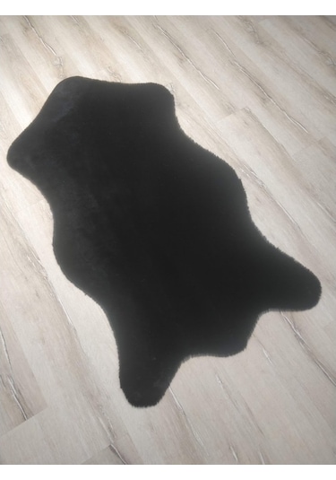 Mucize Tavşan Süet Taban Gtsiyah Post Halı 80 x 150 Cm