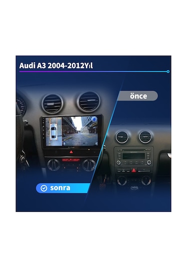 Audi A3 2004-2012yıl 2gb Ram 32gb Hafıza Android Carplay Araç Mul