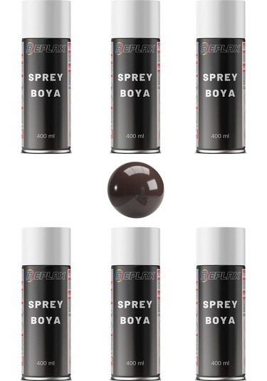 6 Adet Ral 8017 Çikolata Kahverengi Sprey Boya 400 Ml.
