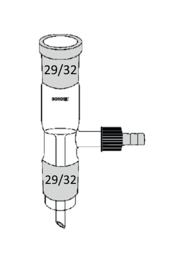 Borosil Cam Vakum Toplama Adaptörü Düz - 29/32 - 29/32
