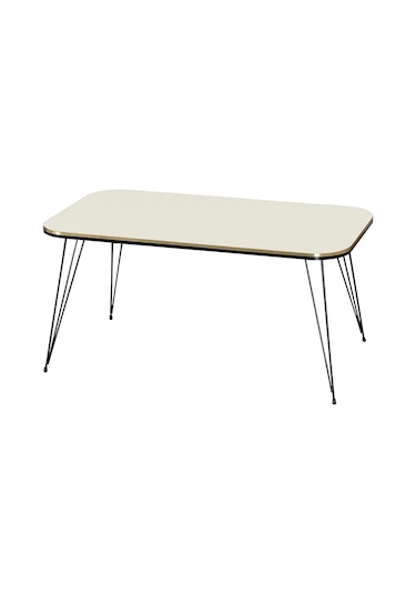 Orta Sehpa Kr Siyah Tel Ayak Çift Altın Krem Krem