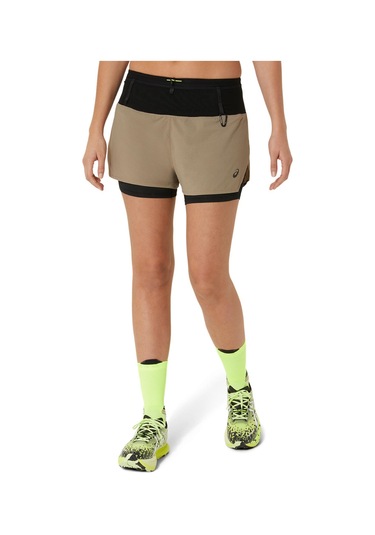 Asics Fujıtraıl 2-n-1 Short Kadın Kahverengi Şort 2012c719-200 Kahverengi