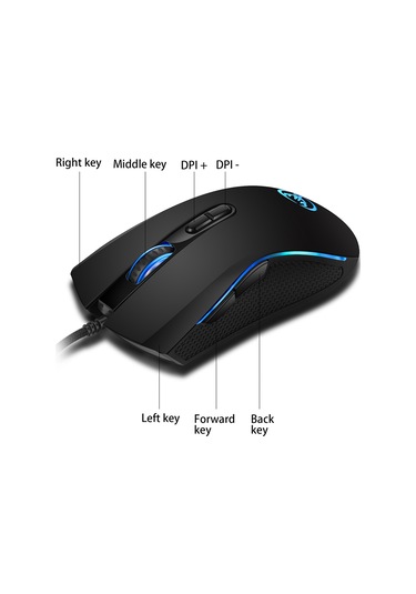 Hxsj A869 Kablolu Oyun Faresi 3200dpı 7 Düğme 7 Renkli Led Optik Bilgisayar Faresi Oyuncu Faresi Profesyonel Oyuncular İçin Oyun Faresi A869