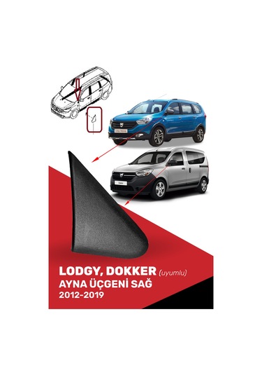 Cnd Lodgy Dokker Ayna Üçgeni Sağ - 638743083r