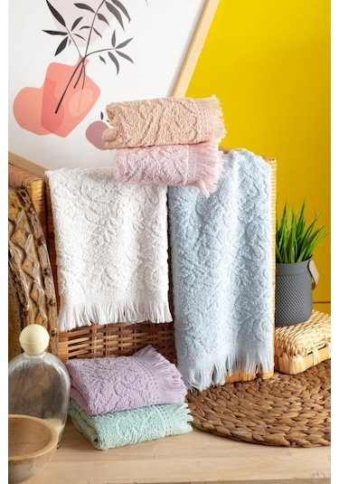 Mulberry Toalla Soft %100 Pamuk 6'lı El&yüz Havlu Seti 30x50 Cm Çok Renkli