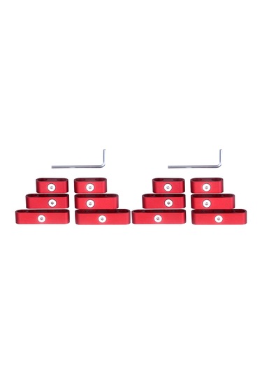 Youmex 12 Parçalı Yüksek Isıya Dayanıklı Alüminyum Buji Kablosu Ayırıcı Seti - 7mm & 8mm Uyumlu Siyah