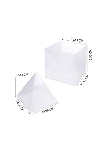Epoksi Silikon Kalıp Üçgen Büyük Piramit 16 Cm