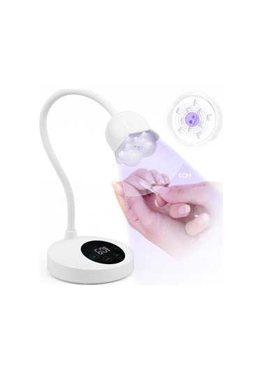 Xurunkeji Mini Jel Cila Kurutma Lambası Şarj Edilebilir Uv Led Tırnak Lambası Kaz Boynu Kablosuz Tırnak Lambası Jel Tırnakların Hızlı Kuruması İçin