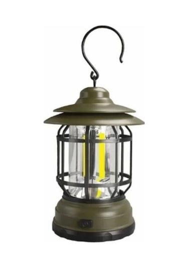 Badem Ledli Kamp Feneri Şarjlı Nostalji Beyaz Işık