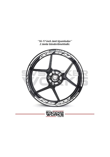 Bajaj Rs200 Jant Sticker Dış Ve İç Set Sticker Jant Şeridi Beyaz 13219819