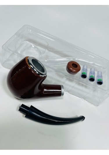 Big Pipe Ahşap Görünümlü Sert Akrilik Pipo 10 CM