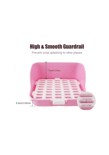 Geekyou Küçük Hayvanlar İçin Kareli Tuvalet Eğitici - Sabit Kilitleme, Kolay Temizleme, Tavşan, Guinea Pig Kullanıma Uygun