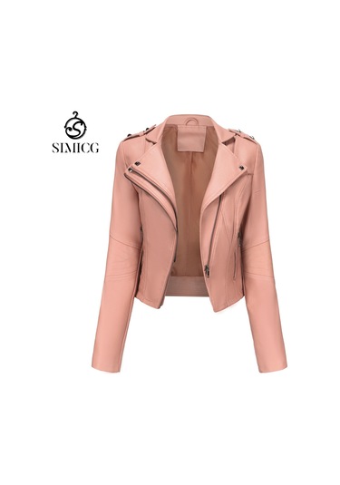 Kadınlar İçin Dar Kesim Uzun Kollu, Avrupa Ve Amerikan Tarzı, Fermuarlı Kısa Ceket. Kırmızı