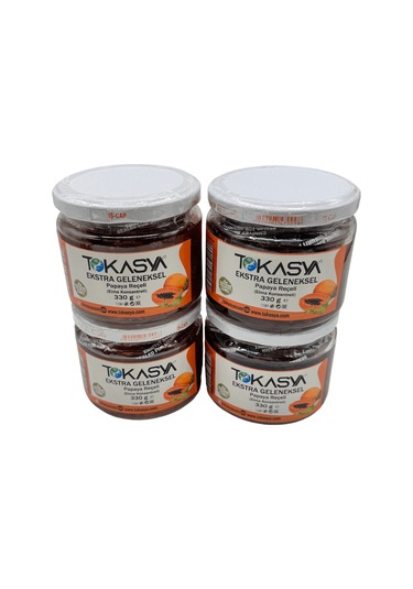 Tokasya Papaya Reçeli Elma Konsantreli Kavanoz 4 x 330 G