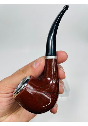Big Pipe Ahşap Görünümlü Sert Akrilik Pipo 10 CM