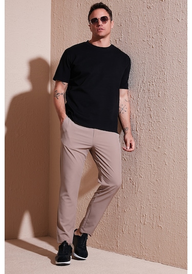 Buratti Streç Regular Fit Normal Bel Düz Paça Jogger Erkek Pantolon Cf25617801 Bej Buratti Streç Regular Fit Normal Bel Düz Paça Jogger Erkek Pantolon Cf25617801 Bej