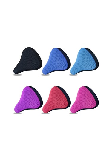 Açık Mavi 3d Yumuşak Bisiklet Klozet Kapağı Bisiklet Sele Kılıfı Bisiklet Silikon Koltuk Minderi Bisiklet Nefes Eyer Rahat Bisiklet Parçaları Açık Mavi