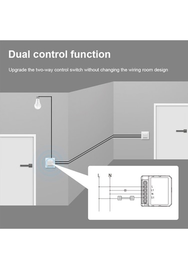 Avatto 2 Kanallı Tuya Wifi Anahtarı Modülü Ile Çift Yönlü Kontrol