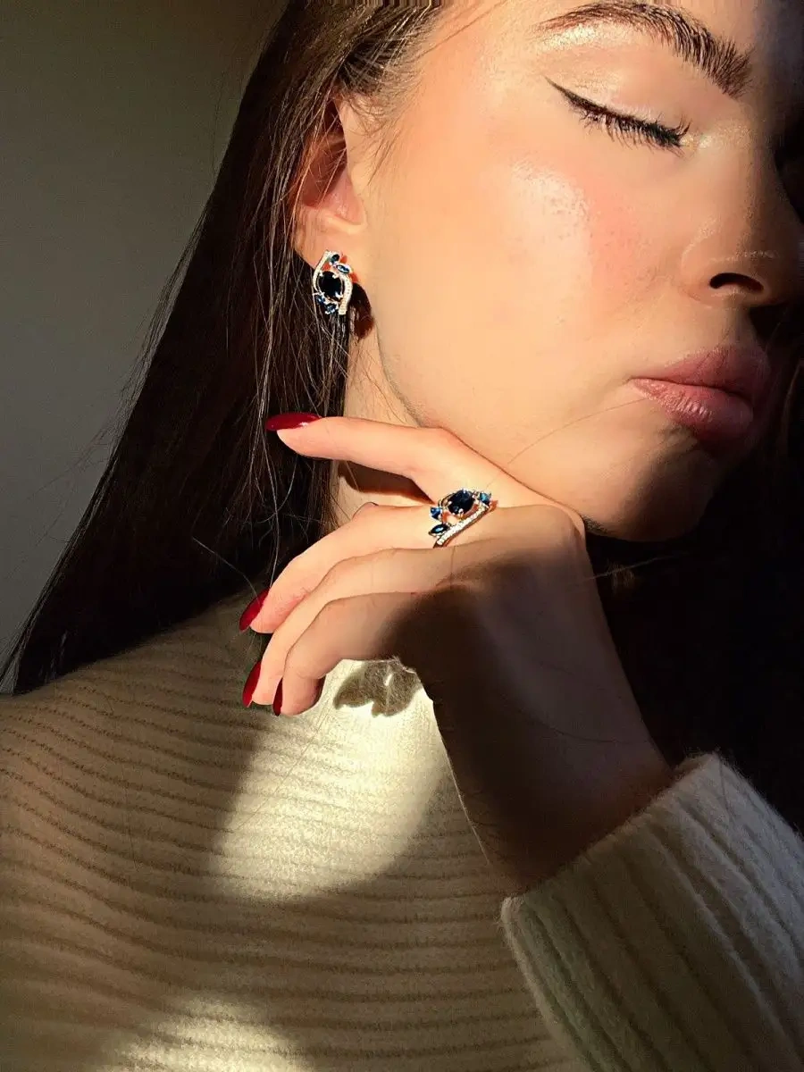 Lapshov Safirli Gümüş Yüzük 50206385 Mavi