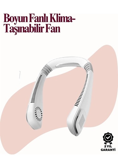 Kanatsız Boyun Tipi Fan Giyilebilir Serinletici, Düşük Sesli, Hafif Abs Gövde, Usb Şarj Edilebilir