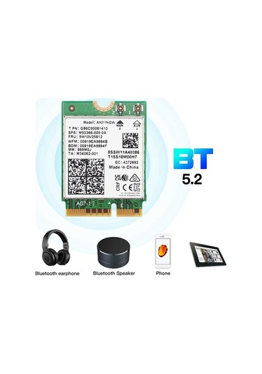 Ulzyvf Wifi M.2 Kartı E Ax211ngw+çift Anten Anahtar Ağ 6e 2.4ghz/5ghz Ls