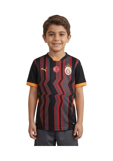 Galatasaray Lisanclı Çocuk Maç Forma Kırmızı - Siyah