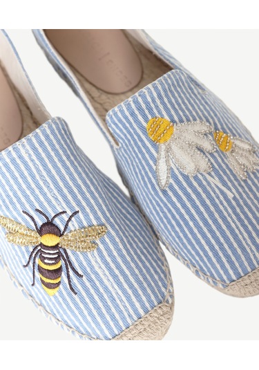 Yargıcı Arı Nakış İşlemeli Espadril 26ykay4031x 021 Mavi