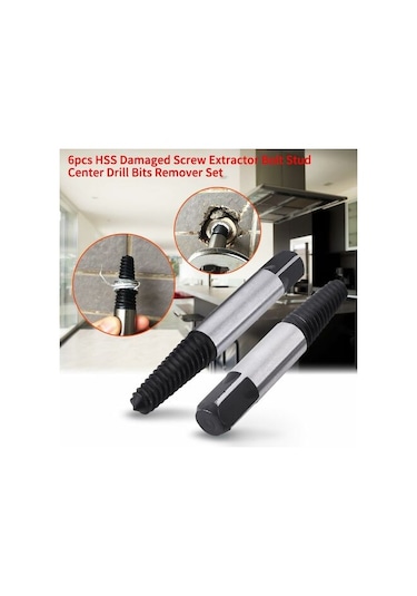 Saplama Çıkarma Seti 6 Parça Hasarlı Cıvatalar Veya Vidalar İçin Vida Çıkarma Aparatı