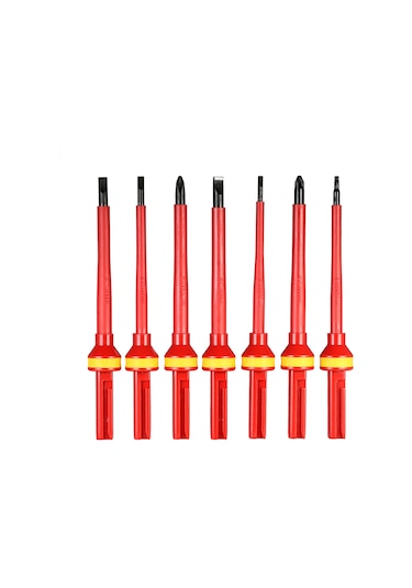 13 Parça 1000v Değiştirilebilir İzoleli Tornavida Seti, Mıknatıslı Düz, Phillips, Pozidriv, Torx Uçları Elektrikçi Onarım Araçları Kiti Diğer