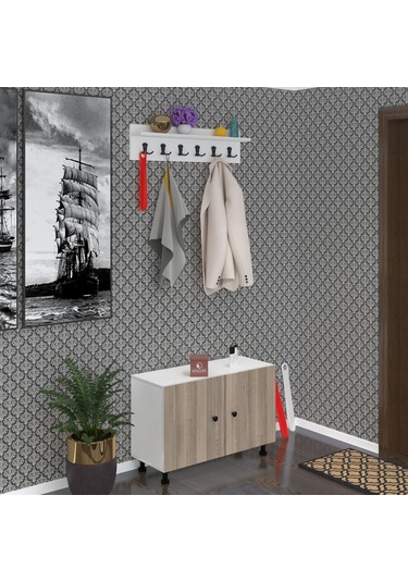 Kenzlife Portmanto Ayakkabılık Ve Askılık Sandal3 Crdbyz 53 120 32 Onsekiz Çift Ayakkabı Kapasitesi