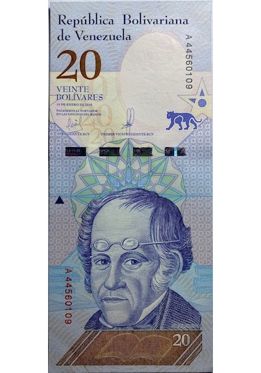 Emir Collectıon Venezuela 2018 Yılı 20 Bolivares Çil Unc Koleksiyon Para