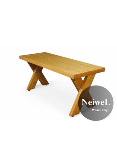 Neiwel Garden Lio Doğal Ahşap Bank Ahşap