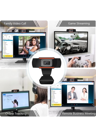 Neevoyu 720p Hd Usb Webcam İle Canlı Yayın, Online Öğretim Ve Konferanslar: Net Görüntü Ve Gürültü Azaltıcı Mikrofon