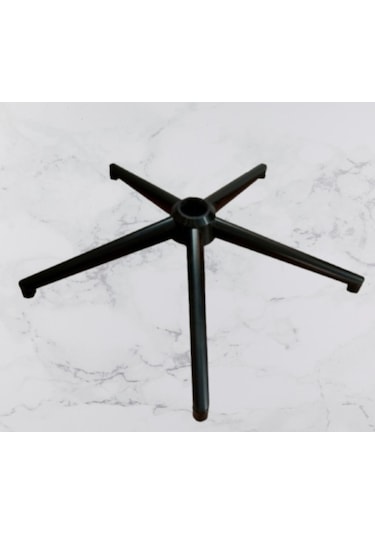 Sandofis Siyah Metal Yıldız Ayak Ofis Koltuk Ayağı Ve 5 Gri Teker