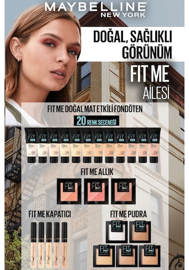 Maybelline New York Fit Me Matte+Poreless Fondöten 100 Warm Ivory