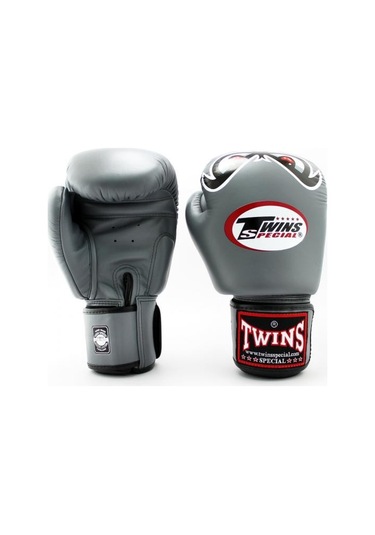 Twins Fbgvl3-25 Boks Eldiveni Deri Muay Thai Eldiveni Gri