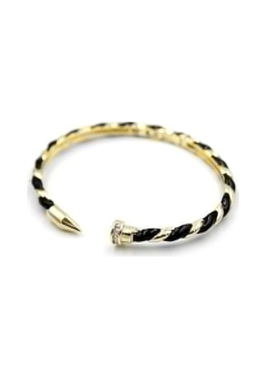 Mineli Çivi Bilezik - Siyah Çok Renkli