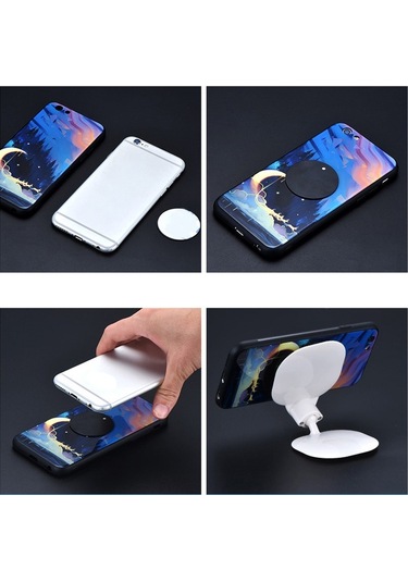 Cbtx Yapışkanlı Araç Kontrol Paneline Montaj Cep Telefonu Braketi Manyetik Emme Cep Telefonu Tutacağı - Beyaz / Sarı