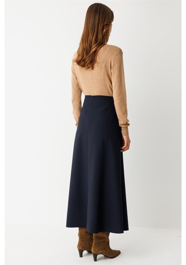 Toka Detaylı Anvelop Kapamalı Etek Laci Laci