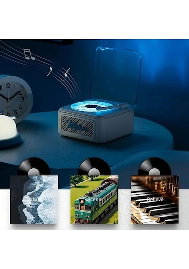 Vtn-21 Nostalji Mini Plak Görünümlü Radyolu Bluetooth Hoparlör