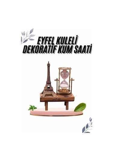Drnds Paris Eyfel Kulesi Hediyelik Eyfel Retro Kum Saati Dekoratif Eşya