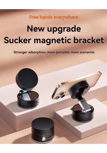 Youmex Çift Fonksiyonlu Manyetik Ve Vakumlu Telefon Tutucu - Araç, Masaüstü Kullanımı İçin Katlanabilir, Esnek - Sakura Pembe