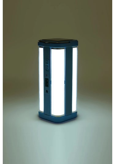 Büro Ev Ofis Yazlık Kamp Keyfi İçin Solar Şarjlı Işıldak Gri