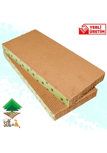 Sdf Kereste Kedi Tırmalama Karton Düz 2'li 23 x 47 x 4 CM