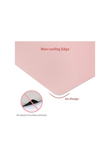 Su Geçirmez Mouse Pad 27x21cm, Pu Deri Çift Renkli Kare Mouse Pad