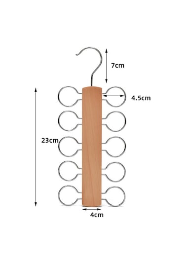 Homyl Kravat Askısı Şal Organizatör Uzay Tasarruf Eşarp Odun Odun Diğer