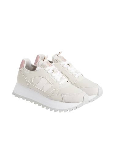 Calvin Klein Runner Low Laceup Mıx Nbs Krem Kadın Sneaker Bej