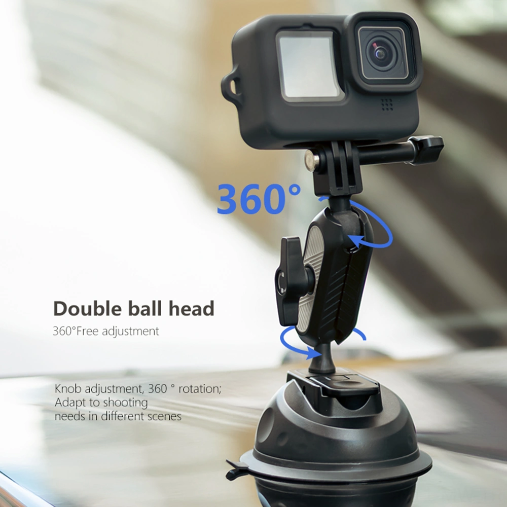 Moveevo Abs Plastiği Araç Süngeri Stantı - 360 Döner, İki Toplu Tasarım, Spor Kamerası Bağlantısı, Gopro/ınsta360/mirrorless Uyumlu
