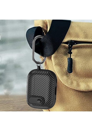 Airpods Uyumlu İçin 2/1 Karbon Fiber Doku Kablosuz Kulaklık Kılıfı Güvenlik Kilidi İle Kırmızı