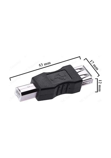 USB-B Printer Erkek to USB-A Dişi Adaptör
